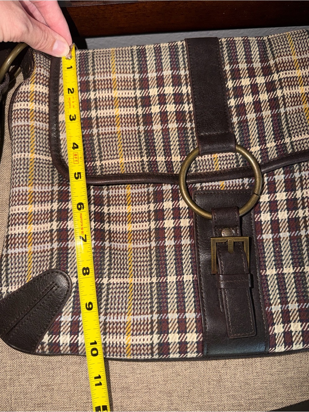 RARE Burberry Vintage Wool Crossbody Bag - Picture 13 of 15